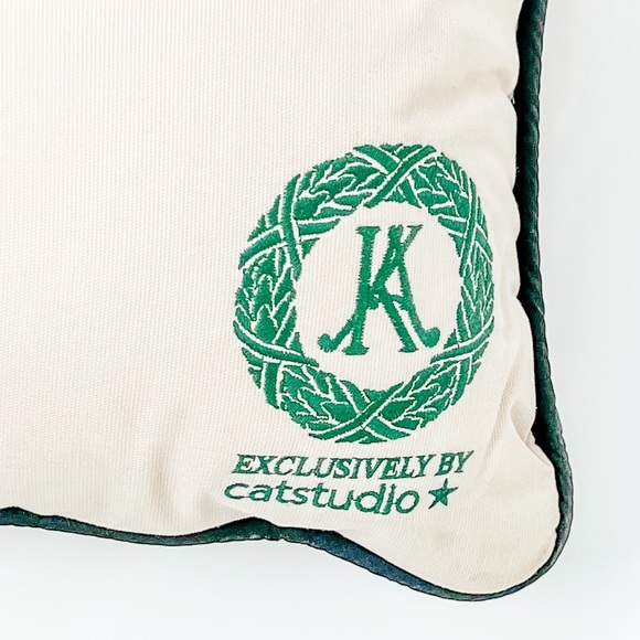 Keeneland Embroidered Pillow by Cat Studio - Picture 3 of 6